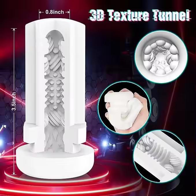 Automatic Male Masturbator With Telescoping Heating Vibrating Suction Functions