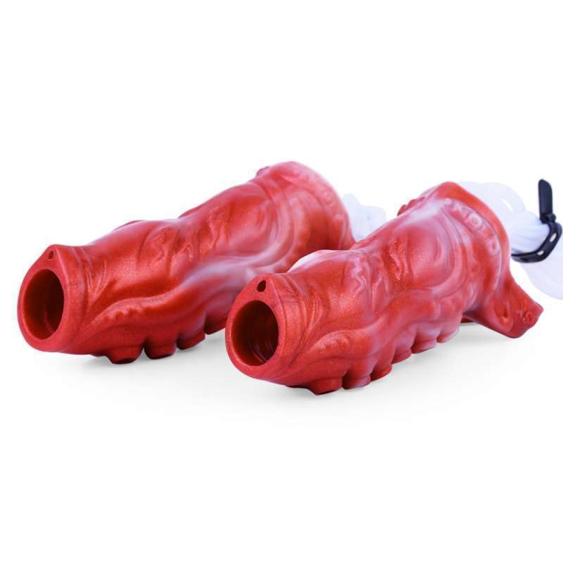 Squirting Flame Lifelike Penis Sleeve - C