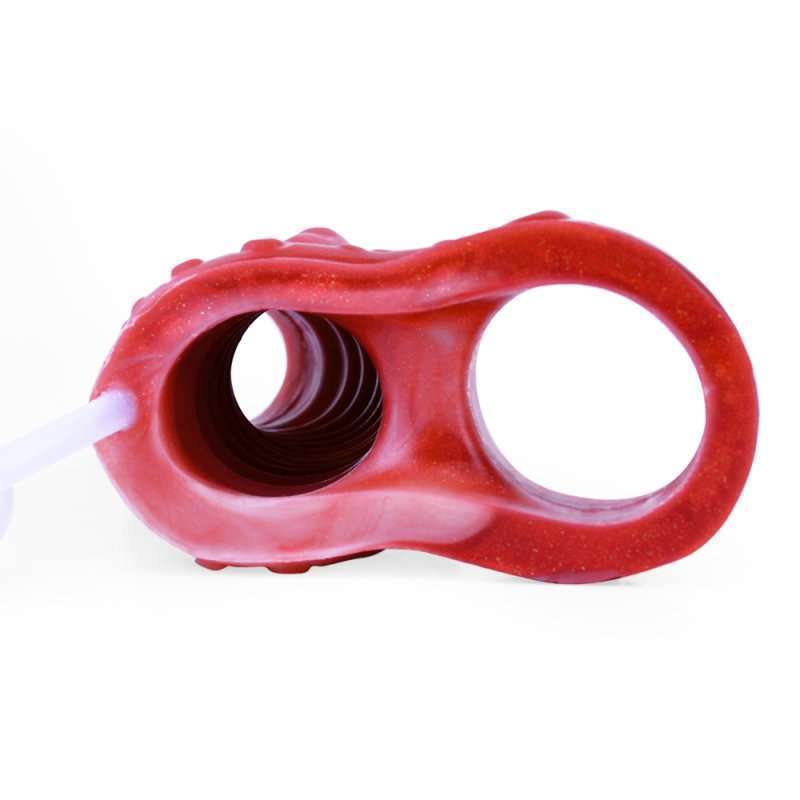Squirting Flame Lifelike Penis Sleeve - C