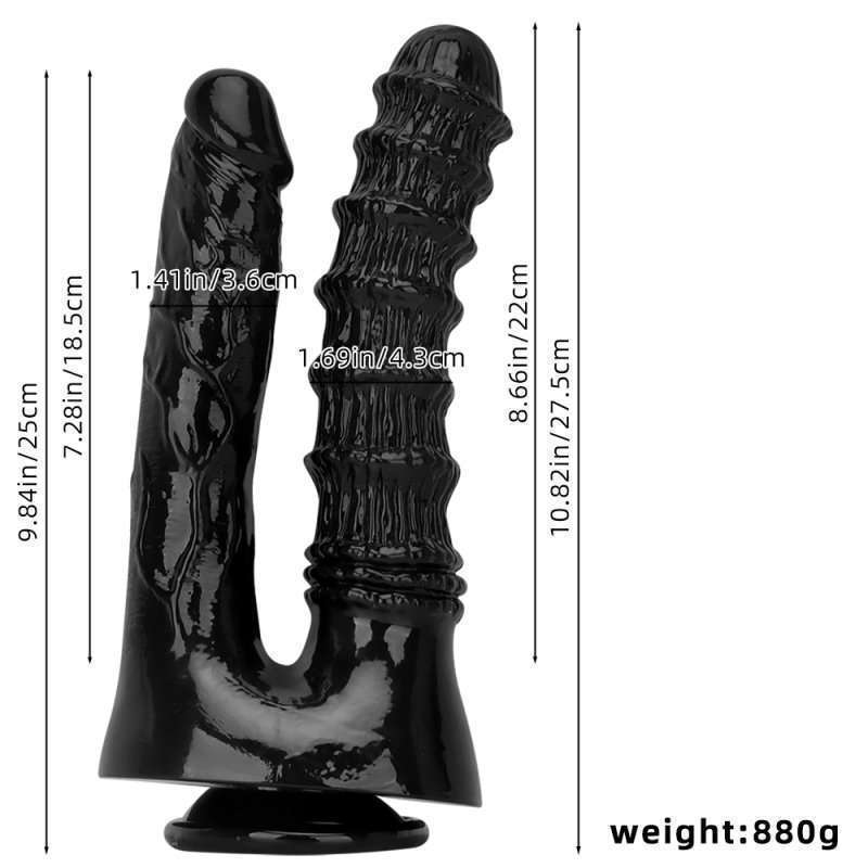 Twin lifelike PVC Double Dildo