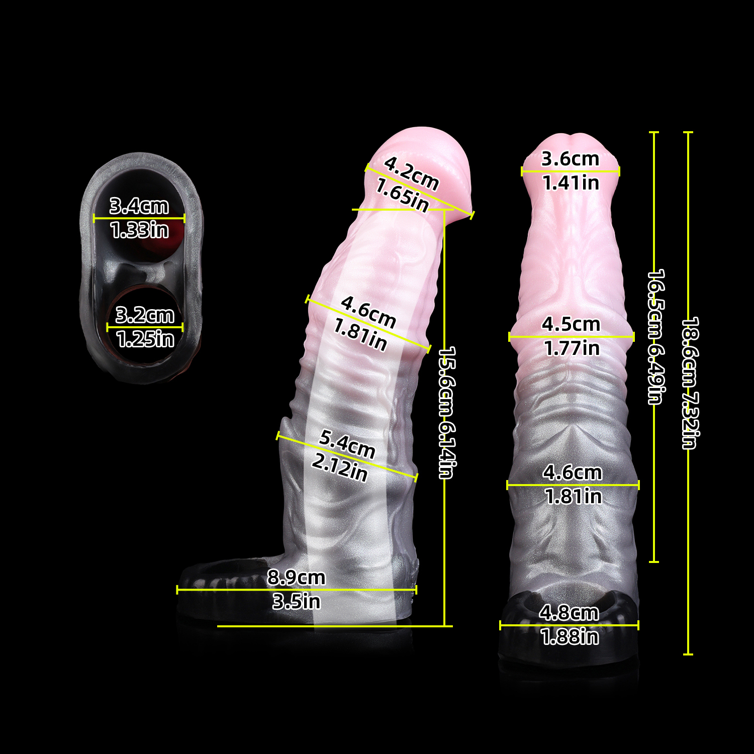 Fantasy Horse Texture 7.32in Penis Sleeve