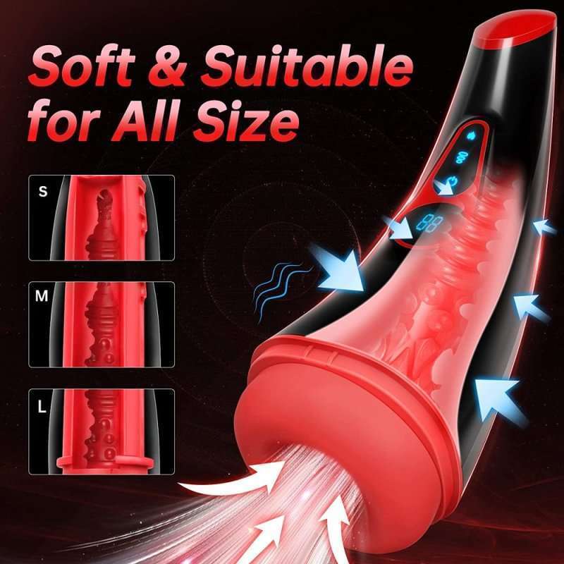 Powerful Sucking & Vibrating Heating Masturbator