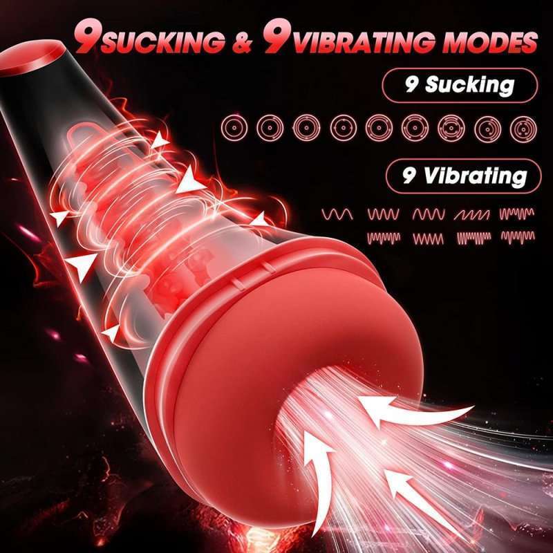 Powerful Sucking & Vibrating Heating Masturbator