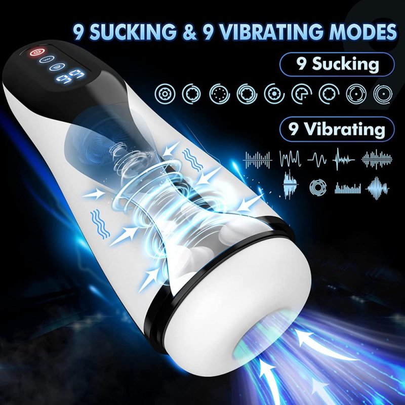 Suction & Vibration Heating Blowjob Male Toy