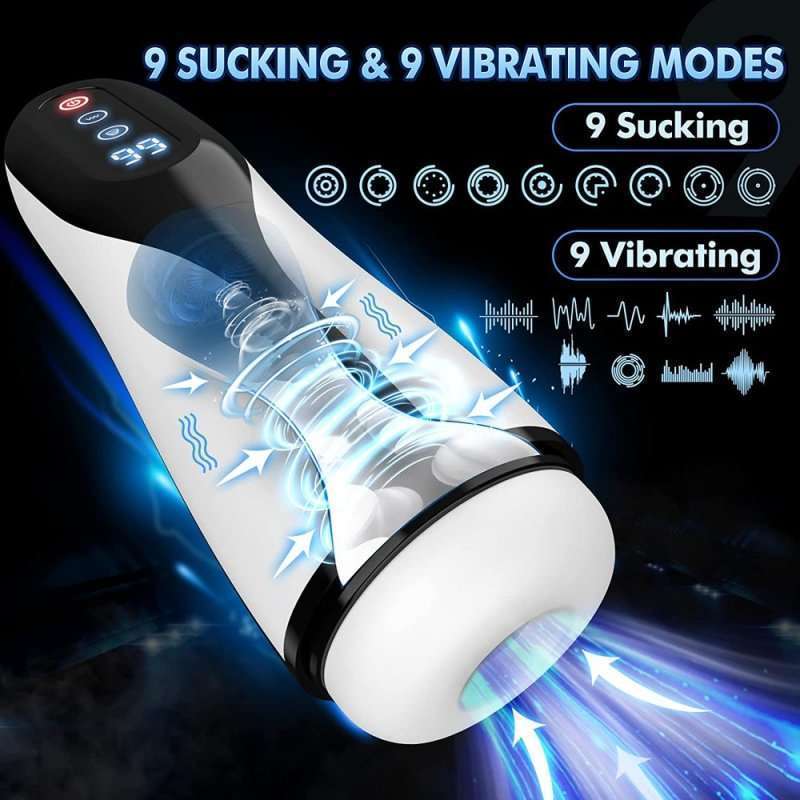 Suction & Vibration Heating Blowjob Male Toy