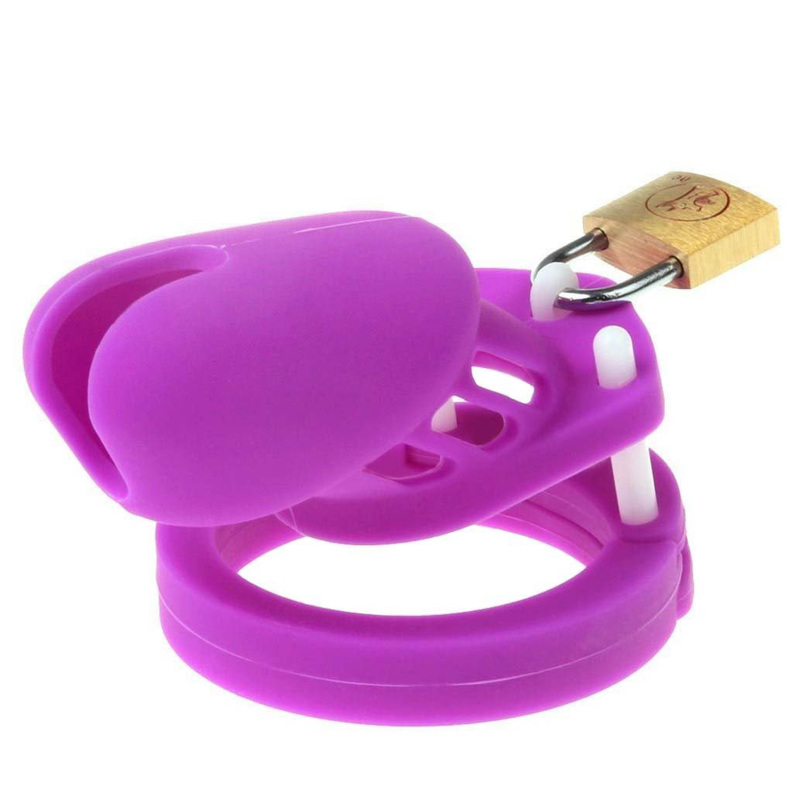 Silicone CB6000s Chastity Devices In Brown/Purple/Yellow
