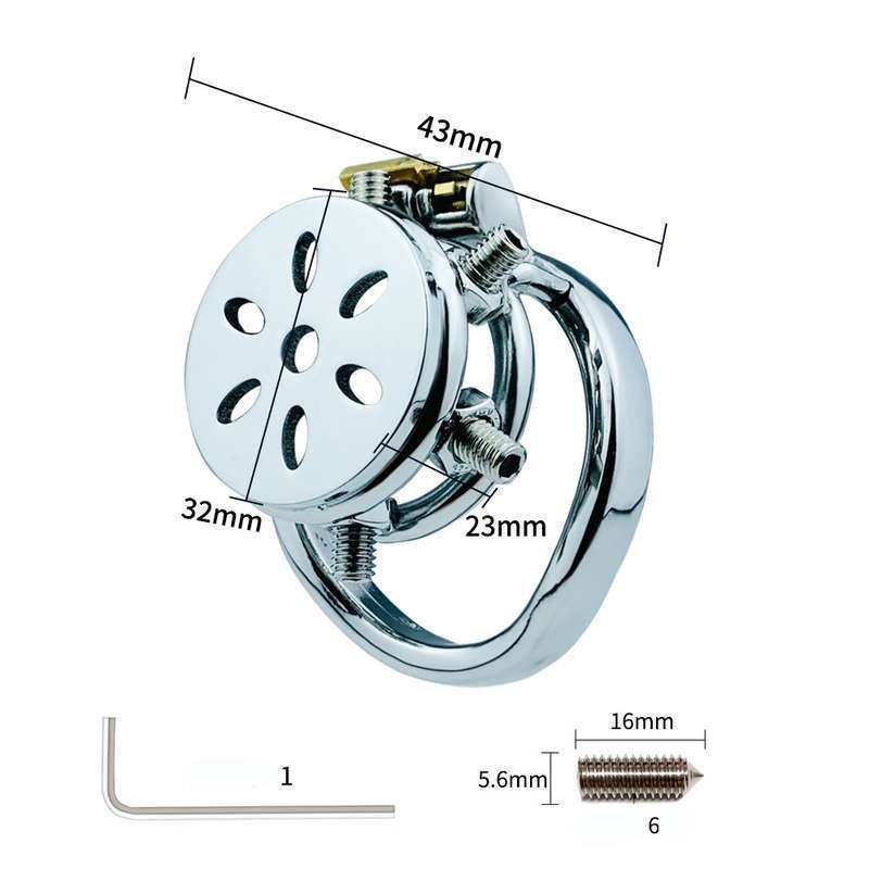 Rivet Screw Cover Chastity Lock Cage