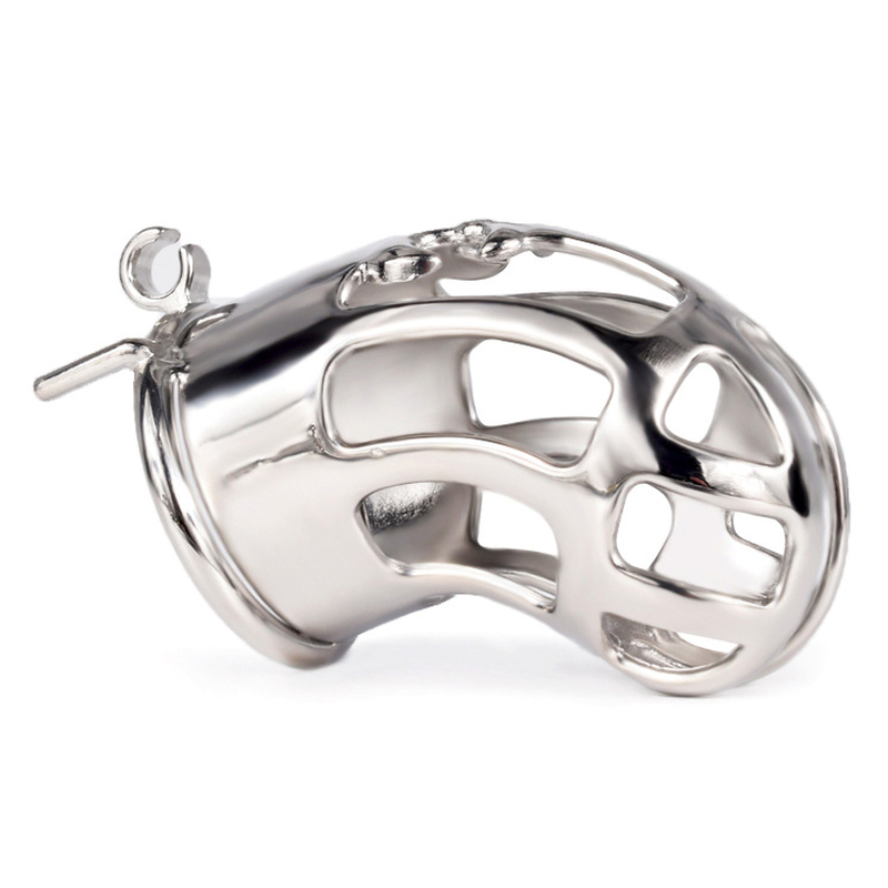 Hollow Out Chastity Cage With Bent Ring
