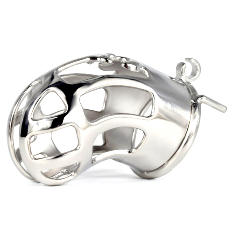 Hollow Out Chastity Cage With Bent Ring