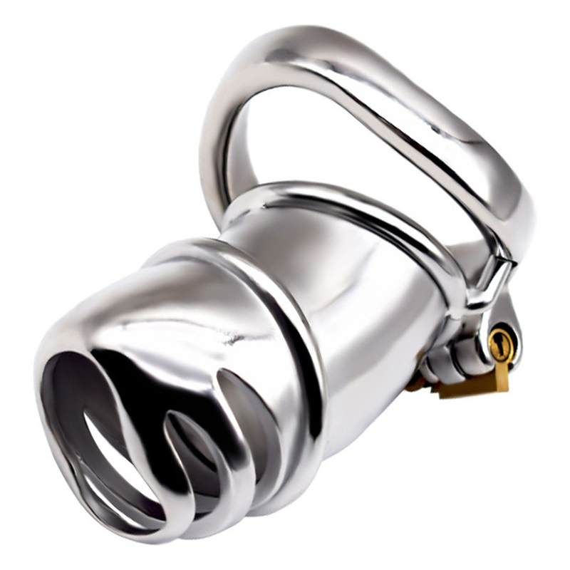 Detained Metal Chastity Cage - L Size