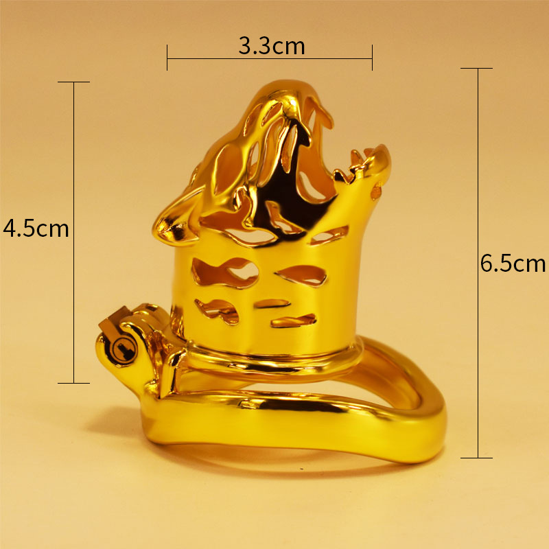 Tiger Head Bend Ring Cock Cage - Long