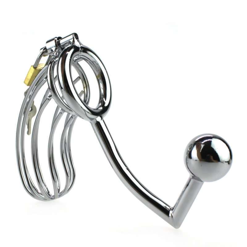 The Bird Cage Chastity Device With Anal Intruder