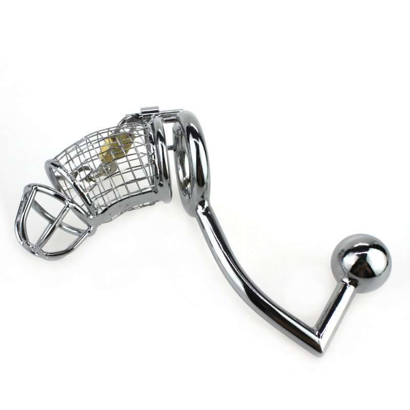 Master Series Deluxe Chastity Cage With Anal Intruder