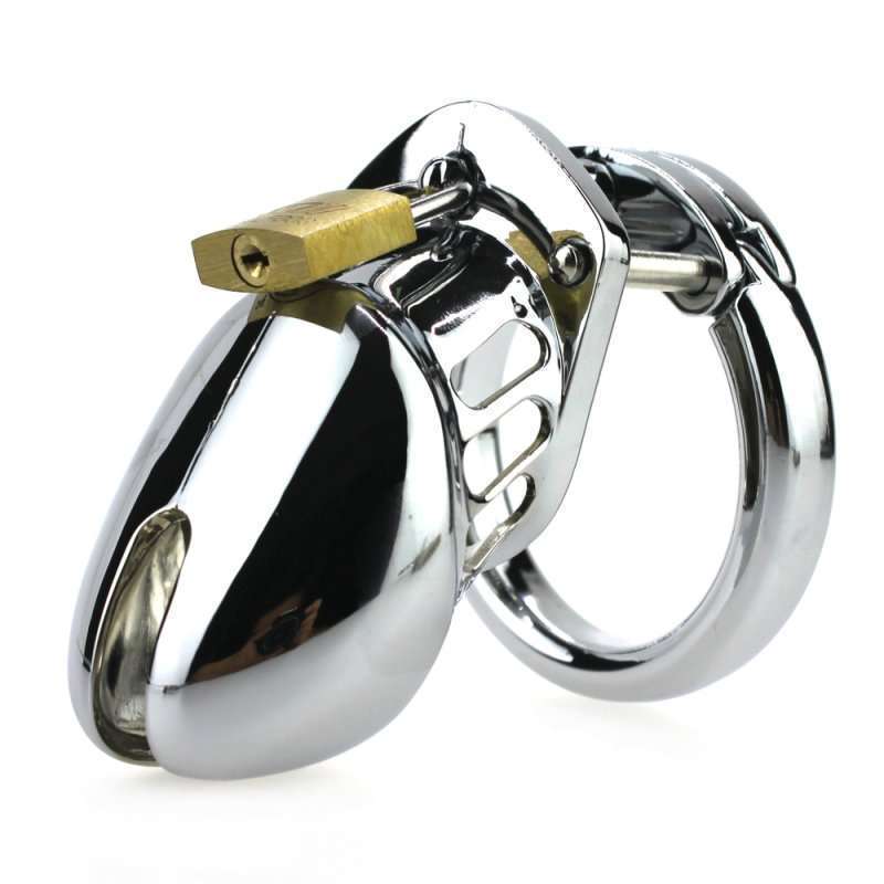 Steel Male Padlock CB6000S Chastity Cage Device - Small