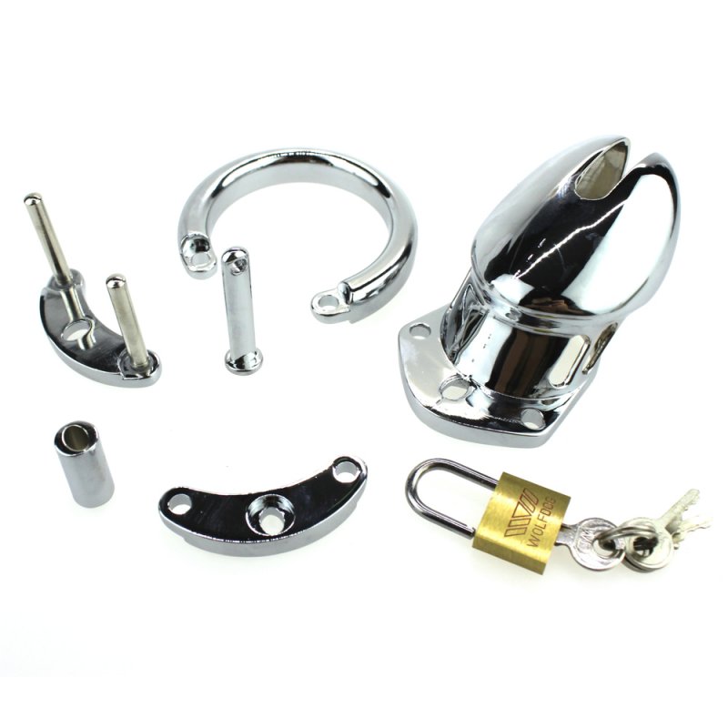 Steel Male Padlock CB6000S Chastity Cage Device - Small