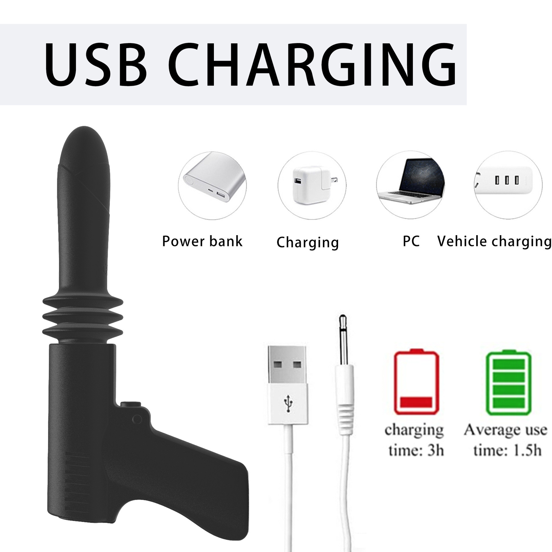 4 speeds scalable sex machine USB charging