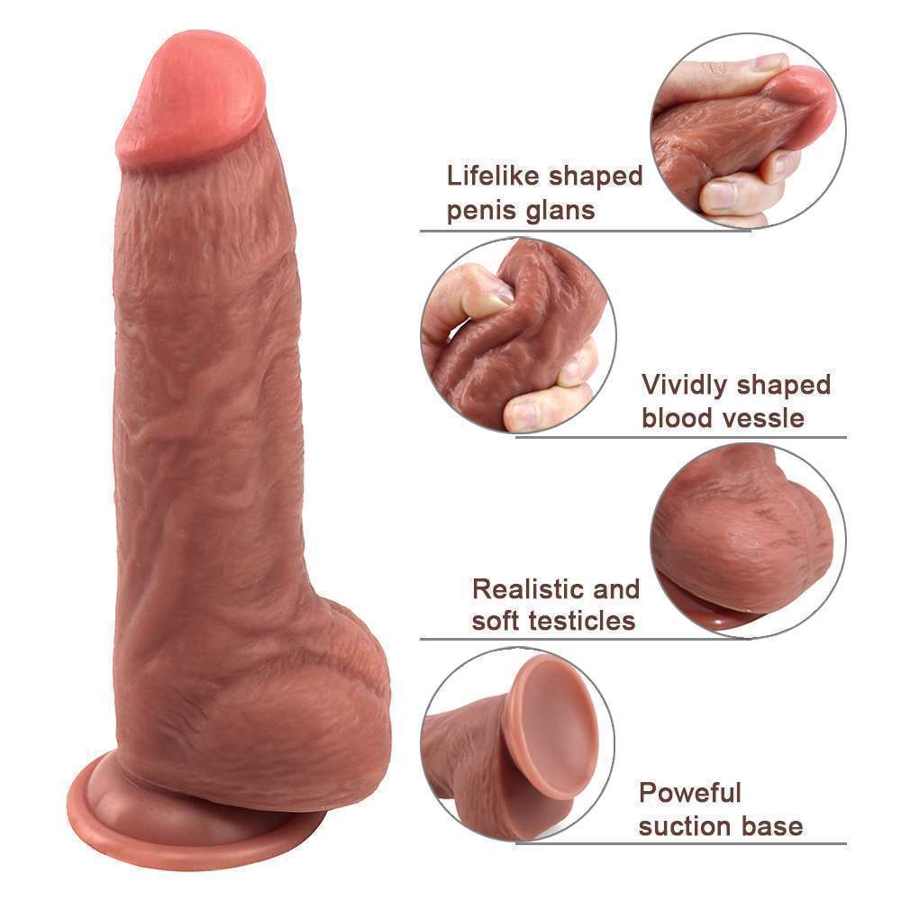 9 inch Double layer liquid silicone dildo