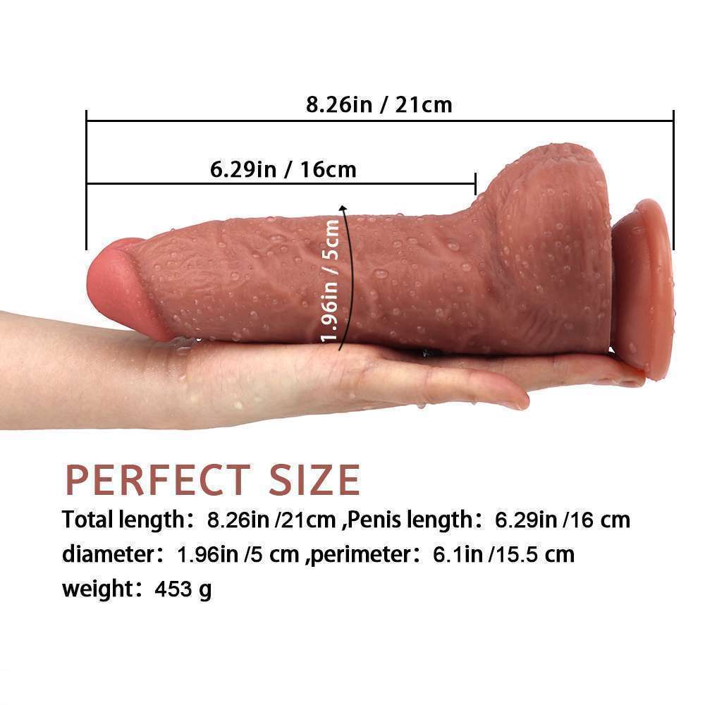 9 inch Double layer liquid silicone dildo