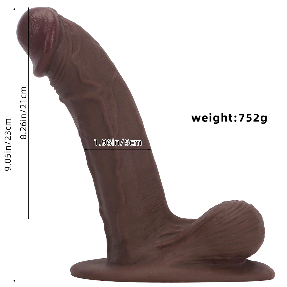 9.05 in / 23 cm silicone dildo