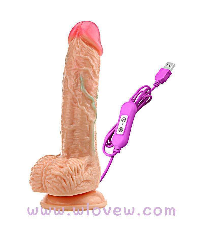 7 inch PVC Realistic Dildo Vibrator skin color