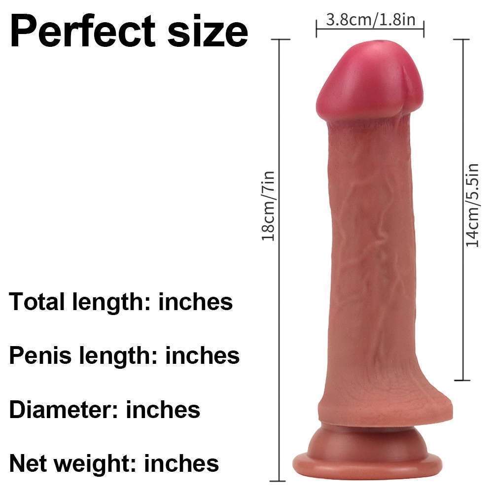 7.1"/18 cm Realistic Mushroom head Dildo - Big Head