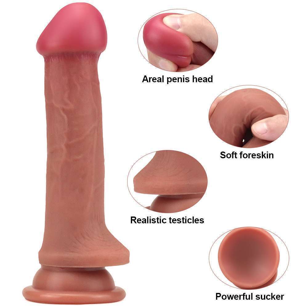 7.1"/18 cm Realistic Mushroom head Dildo - Big Head