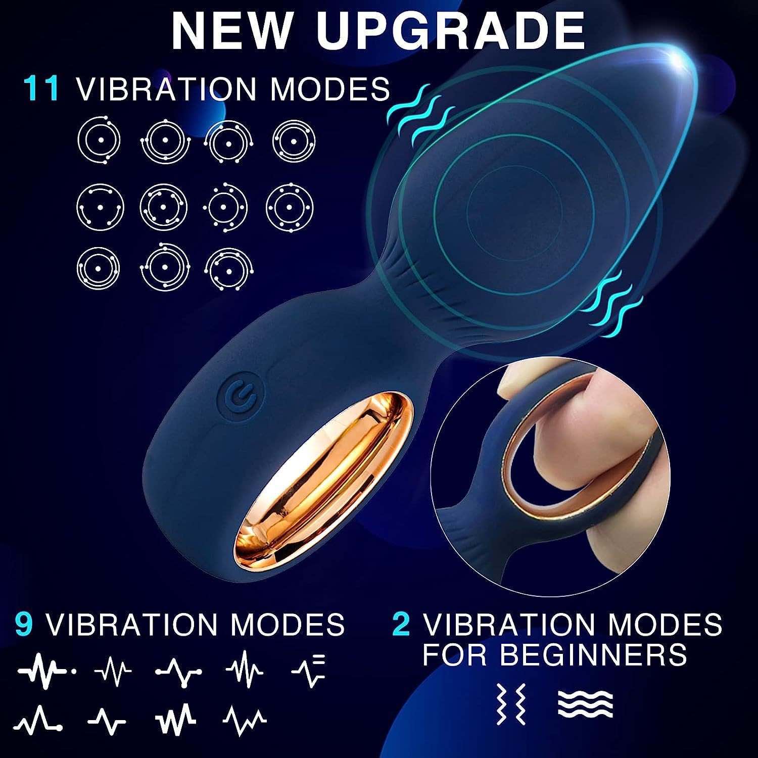 Silicone vibrating anal plug