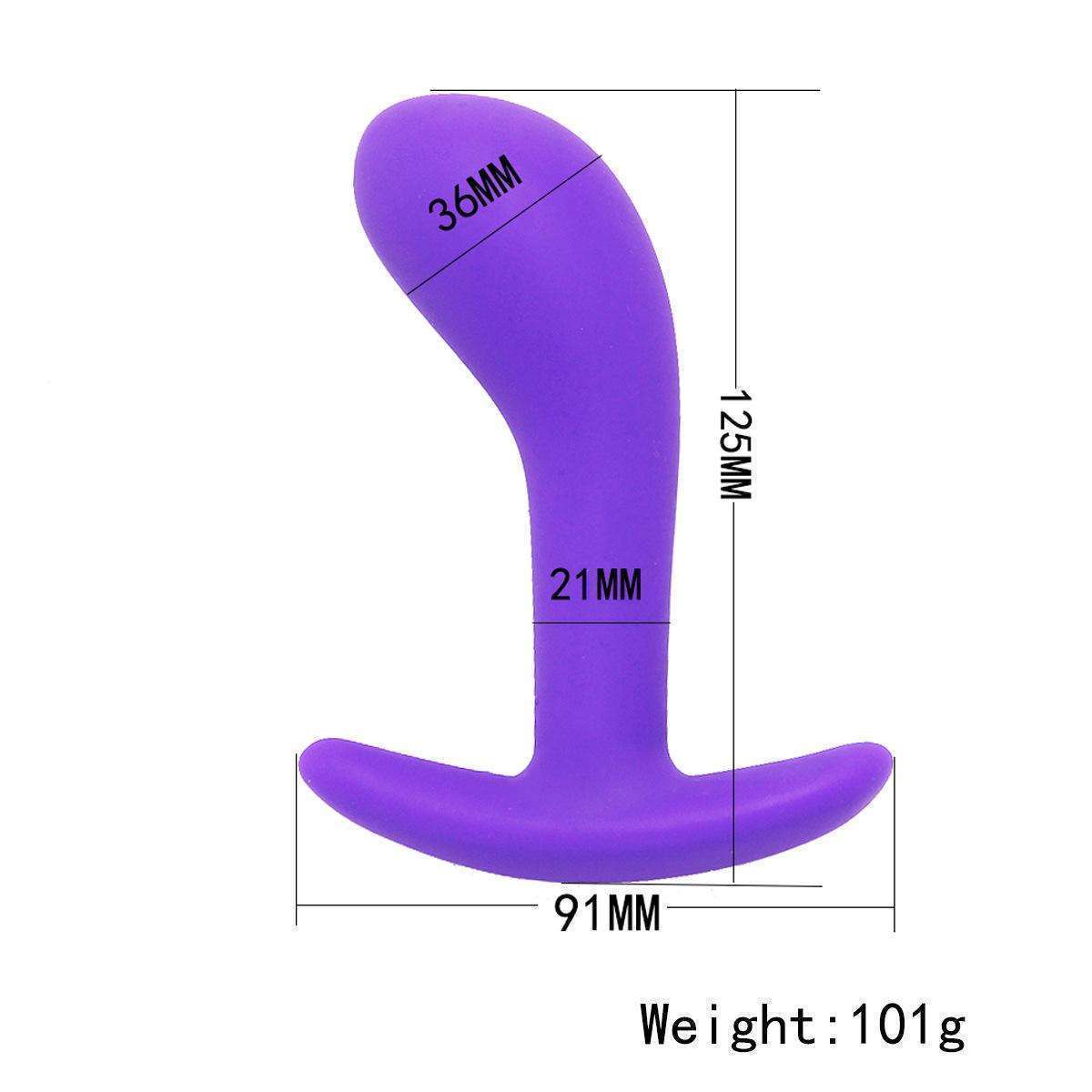 Silicone backyard 3-piece male G-point anal plug