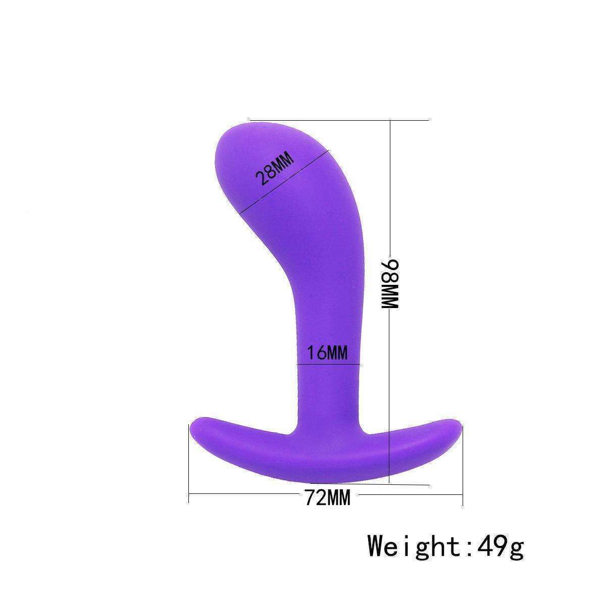 Silicone backyard 3-piece male G-point anal plug