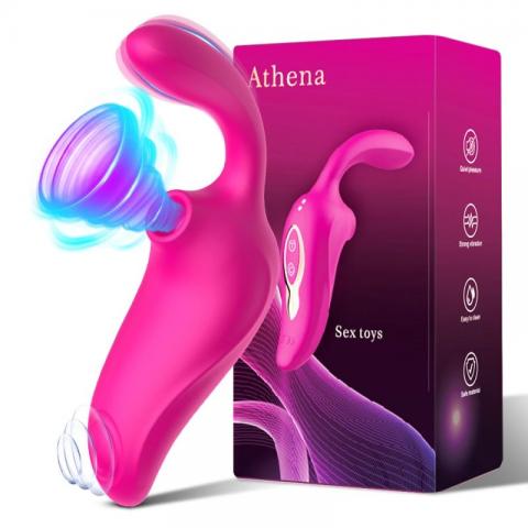 Athena Sucking and Patting Vibrator