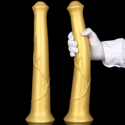 Super Long Horse Dildo With Suction Cup - Golden