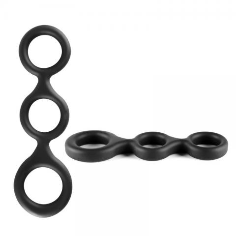 Liquid Silicone Three Ring Cock Ring