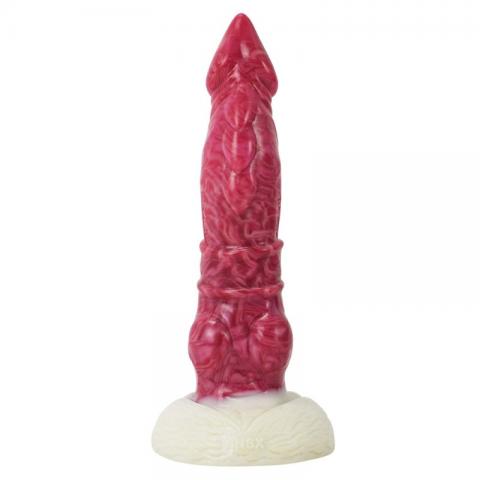 White Base Hellfire Silica Gel Dildo - 11