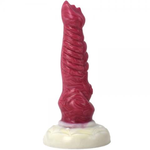 White Base Hellfire Silica Gel Dildo - 06