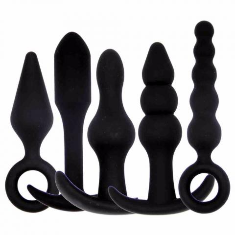 Orissi 5-piece silicone anal plug male gay