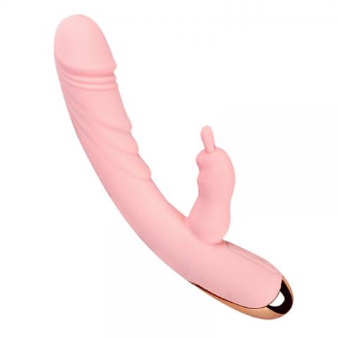 Rabbit heating vibrating stick, AV internal and external massage stick,Pink