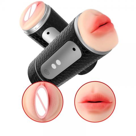 Masturbation Cup,12 speed vibration Double headed use (mouth + genitals)