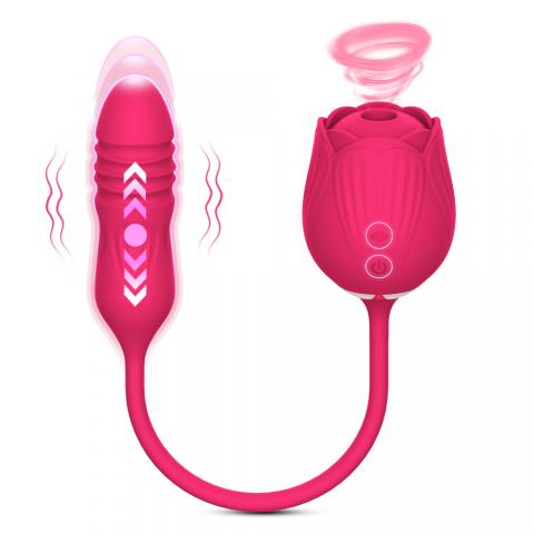 New Rose Telescopic Jump Egg Double Head Sucking Vibration Jump Egg Female Masturbation and Fun Products