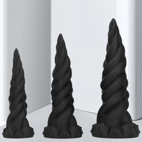Super large liquid silicone Fried Dough Twists soft anal plug big dildo