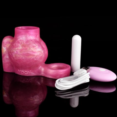 Mixed Color Vibrating Silicone Cock Sleeve