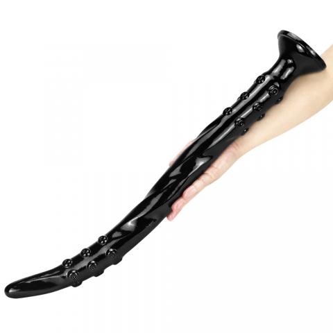 Extra long anal plug dildo - earthworm