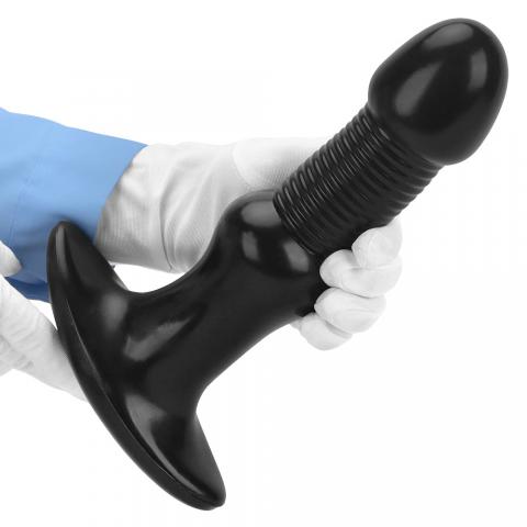 Wear An Anal Plug Big Head Silicone Dildo