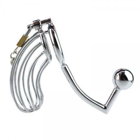 The Bird Cage Chastity Device With Anal Intruder