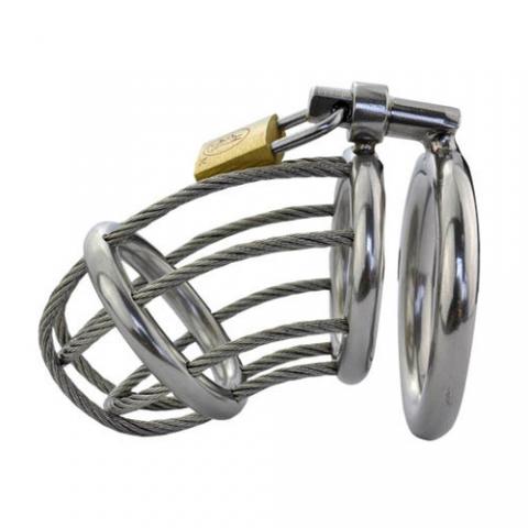 Wire Locking Cock & Ball Chastity Set