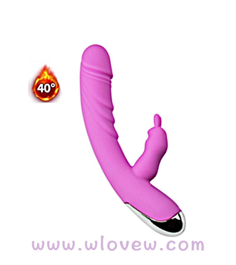 Rabbit heating vibrating stick, AV internal and external massage stick,Pink