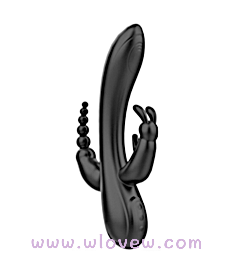 Rabbit Trident stick female masturbator, vibrating stick adult sex toy black