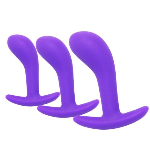 Silicone backyard 3-piece male G-point anal plug