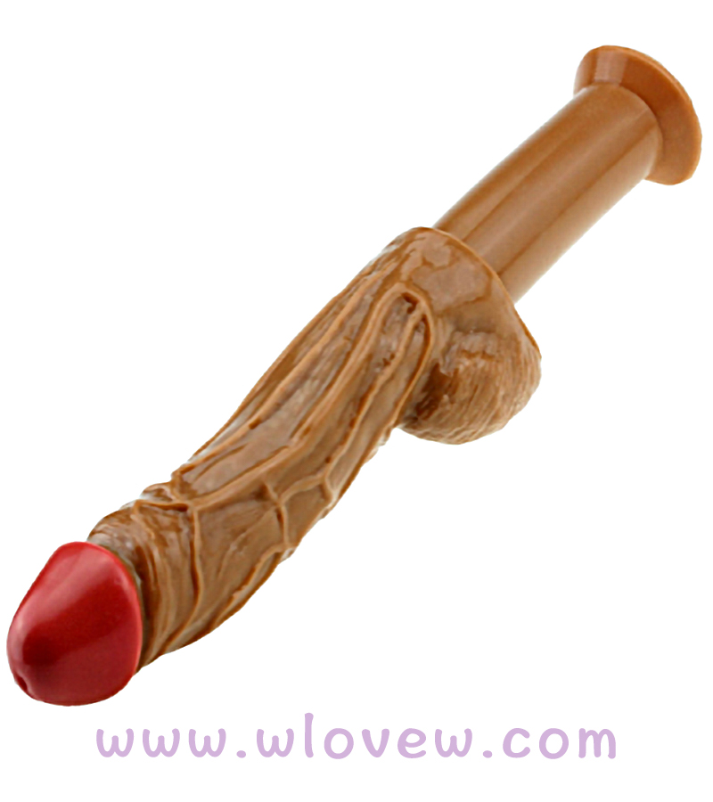 12.6 inch PVC Realistic dildo Hold large (brown)