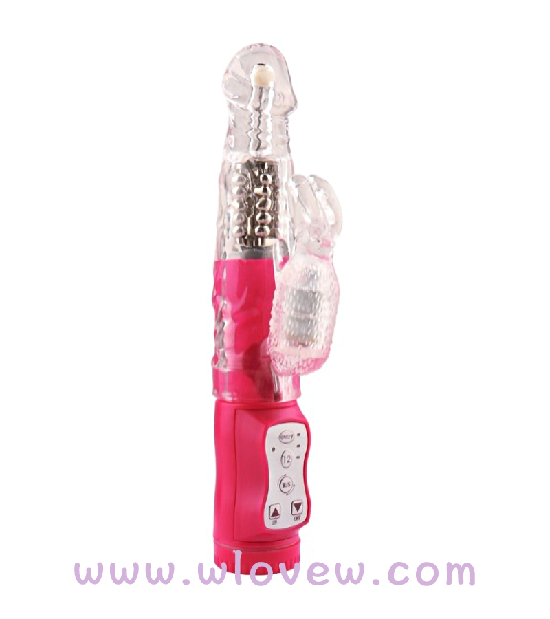 rotating vibrating wand masturbator, G-point massage stick,360 degree rotation and swing,Pink